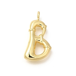 Letter B Стойки обшивки латунные подвески, без кадмия и без свинца, подвески с буквой az~z, В письме, 24x12x4.5 мм, отверстие, 2 мм