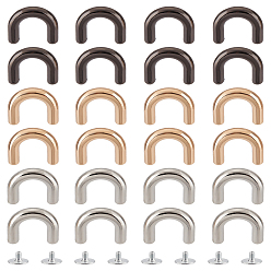 (52) Непрозрачная лаванда 24 наборы 3 цвета цинковый сплав сумки подвески застежки, фурнитура с пряжкой для сумочки Arch Bridge, с винтами, в форме, разноцветные, 1.55x1.8x0.4 см, отверстие : 2.5 мм, 8 наборы / цвет