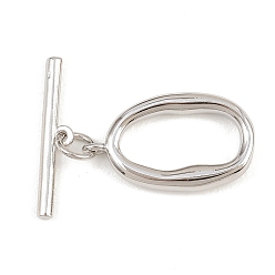 Oval Латуни Переключить застежками, без кадмия и без свинца, долговечный, платина, овальные, 4.5~20.5x12~19.5x2~3 мм, отверстие : 1~1.4 мм
