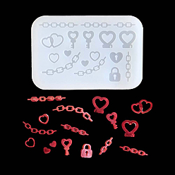 Белый DIY силиконовые формы для кулона, изготовление украшений, формы для литья смолы, для уф-смолы, изготовление ювелирных изделий из эпоксидной смолы, разнообразные, белые, 63x94x6 мм