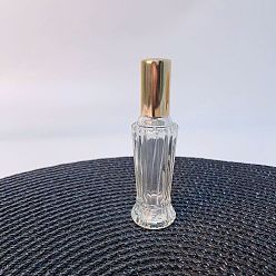 Gold Refillable Glass Spray Empty Bottles, with Fine Mist Sprayer & Dust Cap, for Perfume, Essential Oil, Gold, 2.7x9.7cm, Capacity: 10ml(0.34fl. oz)