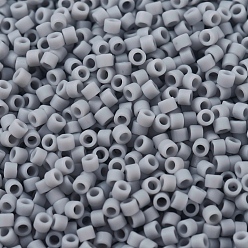 (DB1589) Matte Opaque Ghost Gray MIYUKI Delica Beads, Cylinder, Japanese Seed Beads, 11/0, (DB1589) Matte Opaque Ghost Gray, 1.3x1.6mm, Hole: 0.8mm, about 2000pcs/bottle, 10g/bottle