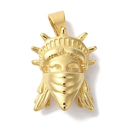 Золотой Ионное покрытие (ip) 304 подвески из нержавеющей стали, очарование статуи свободы, золотые, 26.5x20x10 мм, отверстие : 8.5x4.5 мм