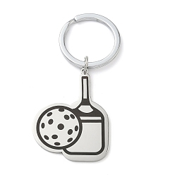 Нержавеющая Сталь Цвет 201 брелки с напечатанными веслами из нержавеющей стали, С кольцами, цвет нержавеющей стали, 75 мм