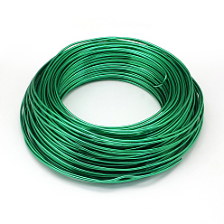 Lime Round Aluminum Wire, Bendable Metal Craft Wire, for DIY Jewelry Craft Making, Lime, 10 Gauge, 2.5mm, 35m/500g(114.8 Feet/500g)