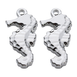 Sea Horse Подвески из нержавеющей стали, не тускнеющие, цвет нержавеющей стали, морской конек, 20x9 мм, 10 шт / комплект