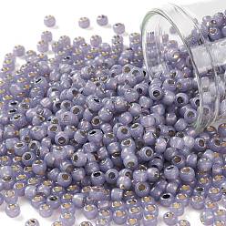 (PF2124) PermaFinish Lilac Opal Silver Lined TOHO Round Seed Beads, Japanese Seed Beads, (PF2124) PermaFinish Lilac Opal Silver Lined, 11/0, 2.2mm, Hole: 0.8mm, about 1110pcs/bottle, 10g/bottle