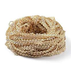 Белый Ажурная гофрированная кружевная лента, форма волны, для аксессуаров одежды, украшение дома, белые, 3/8 дюйм (9~10 мм)