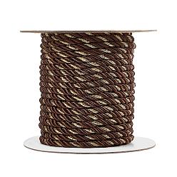 Coffee 3-Ply Nylon Thread, Twisted Rope, for DIY Cord Jewelry Findings, Coffee, 5.5mm, 25yard/wall
