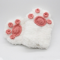 Белый Перчатки с кошачьими когтями своими руками, набор для вязания из пряжи для начинающих, белые, 10 см