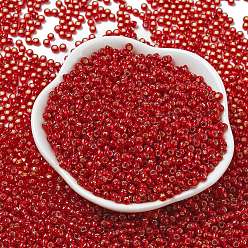(25C) Silver Lined Ruby Тохо 8/0 круглые бусины, японский бисер, (25 c) рубин, облицованный серебром, 3 мм, отверстие : 1 мм, Около 222 шт / 10 г
