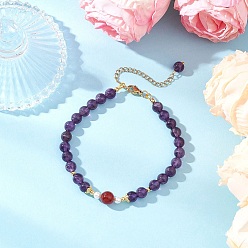 Аметист Природный аметист браслеты, с оболочкой шарик перлы, 8-1/8 дюйм (20.7 см)