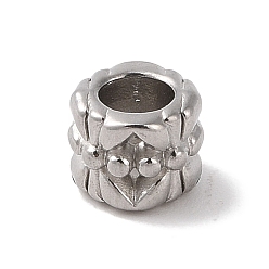 Нержавеющая Сталь Цвет Не тускнеет 304 бусины из нержавеющей стали, колонка, цвет нержавеющей стали, 5.5x7 мм, отверстие : 4 мм