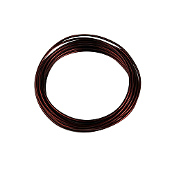 Brun Fil d'aluminium rond, fil d'artisanat en métal pliable, brun, Jauge 12, 2mm, environ 16.4 pieds (5 m)/rouleau.