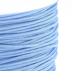 Light Sky Blue Nylon Thread, Chinese Knotting Cord, Light Sky Blue, 0.4mm, about 174.98 Yards(160m)/Roll