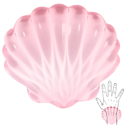 Pink Силиконовые подставки для запястий мышек, форма раковины, розовые, 103x110x17 мм