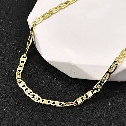 Настоящее золото 18K Ожерелья из текстурированной латунной морской цепочки, без свинца и без кадмия, долговечный, стойки покрытие, реальный 18 k позолоченный, 17.80 дюйм (45.2 см)