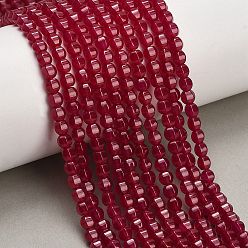 Red Corundum Нити бусин из красного корунда, выращенного в лаборатории, фонарь, 4~5x4~5x4~5 мм, отверстие : 0.6 мм, около 77 шт / нитка, 15.16'' (38.5 см)