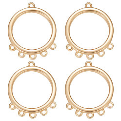 Настоящее золото 18K 16 Звенья компонентов латунной люстры, кольцо, реальный 18 k позолоченный, 16x13x1.5 мм, отверстие : 0.9 мм