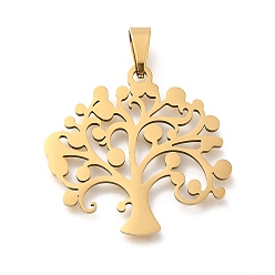 Branch 201 подвески из нержавеющей стали, лазерная резка, древо жизни очарование, золотые, 28x29.5x1.5 мм, отверстие : 8.5x4.5 мм