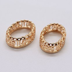 Light Gold Латунь пришить настройки зубца, филигранные оправы с открытой спиной для заостренных страз, овальные, золотой свет, лоток : 10x14 мм, 16x12x5.5 мм