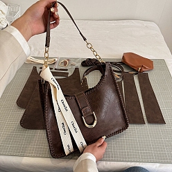 Кокосово-Коричневый Наборы сумок на плечо своими руками, наборы для изготовления сумок крючком, включая материалы сумки из искусственной кожи, кокосового коричневый, 28x31x7 см