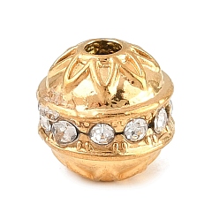 Rondo 304 granos del rhinestone del acero inoxidable, dorado, rondo, 8.5x8.5 mm, agujero: 2.5 mm