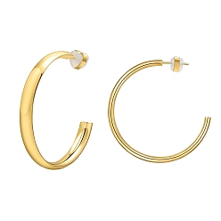 Золотой 304 серьги-гвоздики из нержавеющей стали c-образной формы, золотые, 50x4.8 мм