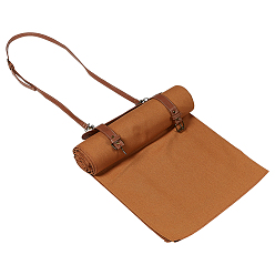 Верблюжий Коврик для пикника из поликоттона, плед для пикника с поясом из искусственной кожи, верблюжие, 1900~2000x1450~1500x0.8 мм