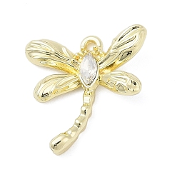 Золотой Сплава с стразами подвески, стойки покрытие, без кадмия, без никеля и без свинца, форма стрекозы, золотые, 21x19.5x5 мм, отверстие : 1.4 мм