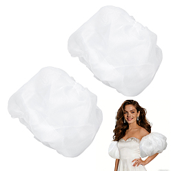 White Polyester Short Oversleeves, White, 190x260x2mm