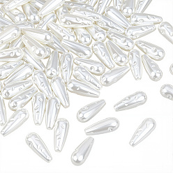 Кремово-белый 100 бусины из абс-пластика с имитацией жемчуга, слеза, кремово-белые, 19x8 мм, отверстие : 1.4 мм