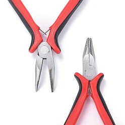 Gunmetal Carbon Steel Jewelry Pliers, Bent Nose Pliers, Polishing, Gunmetal, 130mm