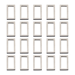 Нержавеющая Сталь Цвет 304 нержавеющей стали связывающий кольца, прямоугольные, цвет нержавеющей стали, 20x11x2 мм