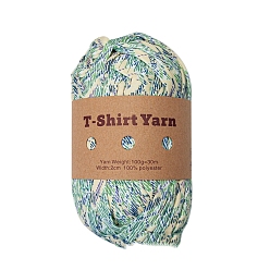 Разноцветный Пряжа из полиэфирной ткани, для ручного вязания толстой нити, пряжа для вязания крючком, красочный, 20 мм, около 32.81 ярдов (30 м) / моток