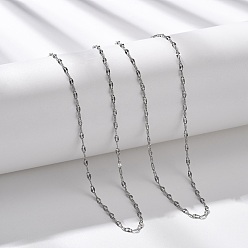 Нержавеющая Сталь Цвет 2мм 304 ожерелья из текстурированной цепочкой из нержавеющей стали, не тускнеет, цвет нержавеющей стали, 17.05 дюйм (43.3 см)