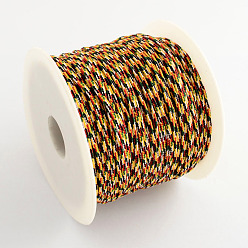 Colorful Braided Nylon Cord for Chinese Knot Making, Colorful, 2mm, about 87.48 yards(80m)/roll