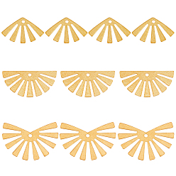 Без Покрытия 60 шт 3 стиль латунные подвески, вентилятор, сырой (без покрытия), 12~17x20~25x0.5 мм, отверстие : 1.2~1.5 мм, 20 шт / стиль