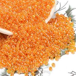 (1827) Light Pink Lined Topaz Rainbow Тохо 8/0 круглые бусины, японский бисер, (1827) светло-розовый топаз с радужной подкладкой, 3 мм, отверстие : 1 мм, Около 10000 шт / фунт