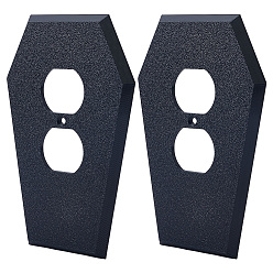 Черный Декоративные накладки на выключатели для домашних животных., форма гроба, чёрные, 160x102x5.5 мм, Внутренние размеры: 29x34 mm