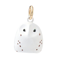 Сова Аэрозольная краска 304 подвески из нержавеющей стали, с целью перехода в кольце, сова, 15.5x12.5x11 мм, отверстие : 4 мм