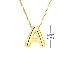 Letter A 304 тросовая цепочка из нержавеющей стали с подвесками в виде букв, буква a, 17.72 дюйм (45 см)