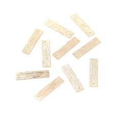 Настоящее золото 24K Латунные подвески, долговечный, прямоугольные, реальный 24 k позолоченный, 20x5x0.5 мм, отверстие : 1.2 мм