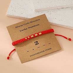 Красный Браслеты из нержавеющей стали в стиле азбуки Морзе для женщин и мужчин, красные, 5-1/2~10-1/4 дюйм (14~26 см)