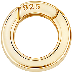 Золотой 1pc 925 Кольца с пружинным затвором из стерлингового серебра, с печатью 925, золотые, 9 датчик, 12x3 мм, отверстие : 8 мм