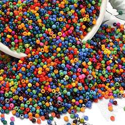 Mixed Color FGB 12/0 Grade A Round Glass Seed Beads, Baking Paint, Mixed Color, 2x1.5mm, Hole: 0.3mm, about 30000pcs/bag