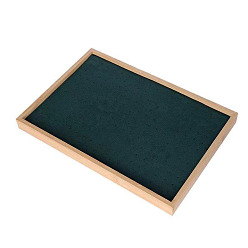 Темно-серый Бамбуковый ювелирный пресс, ювелирные дисплеи для сережек, темно-серый, 36.5x24.5x3 см