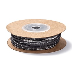 Серый Полиэстер рождественский блеск витая веревка, для декора подарочной упаковки diy, серые, 2 мм, о 10 ярдов / крен