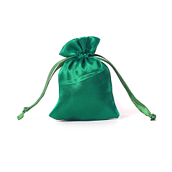 Темно-Зеленый Парча удачи фортуна кулиска подарок благословение сумки, мешочки для хранения ювелирных изделий для упаковки конфет на свадьбу, прямоугольные, темно-зеленый, 15x10 см