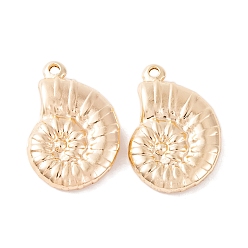 Настоящее золото 18K Латунные подвески, без кадмия, без никеля и без свинца, улитка, реальный 18 k позолоченный, 22x15x4 мм, отверстие : 1.5 мм